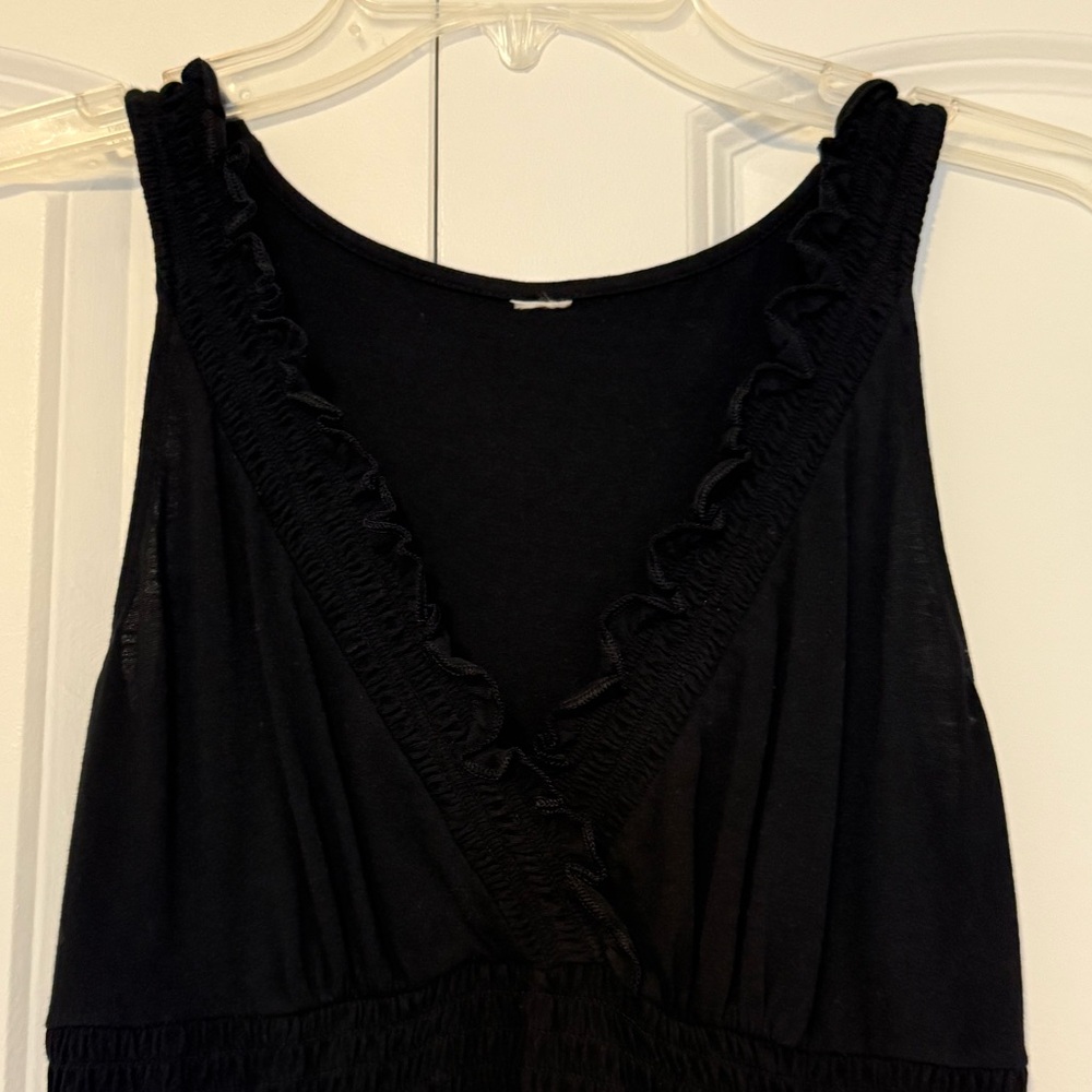 Target Black Ruffle V-Neck Dress (S) - Picture 2 of 2